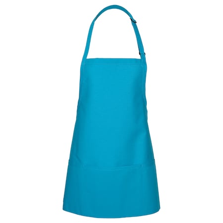 Bib Apron, 3-Pocket, F10XL,Turquoise